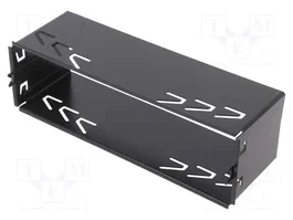 4CARMEDIA Semi-bastidor de montaje de radio 1 DIN para Alpine, negro