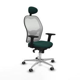 PIQUERAS Y CRESPO Silla de oficina Jorquera Verde botella y Blanco
