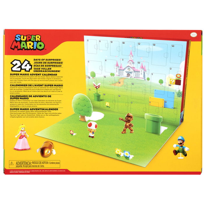 JAKKS PACIFIC Calendario Adviento Super Mario Bros Contiene 24 piezas JAKKS PACIFIC Calendario Adviento Super Mario Bros Contiene 24 piezas