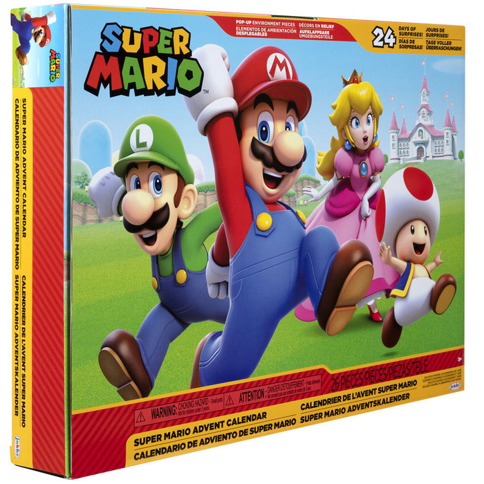 JAKKS PACIFIC Calendario Adviento Super Mario Bros Contiene 24 piezas JAKKS PACIFIC Calendario Adviento Super Mario Bros Contiene 24 piezas