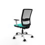 PIQUERAS Y CRESPO Silla de oficina Haches con mecanismo Sincro/Traslack Turquesa y Blanco