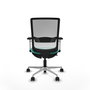 PIQUERAS Y CRESPO Silla de oficina Haches con mecanismo Sincro/Traslack Turquesa y Blanco