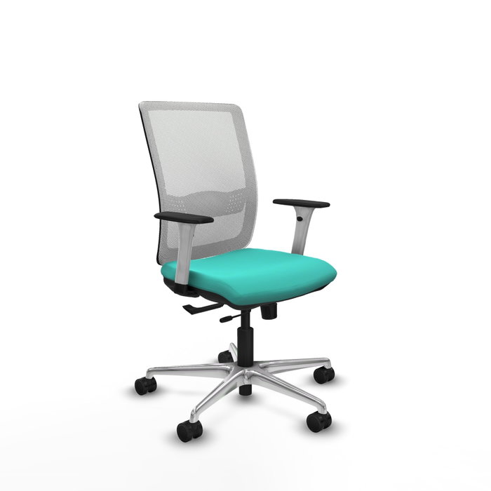 PIQUERAS Y CRESPO Silla de oficina Haches con mecanismo Sincro/Traslack Turquesa y Blanco PIQUERAS Y CRESPO Silla de oficina Haches con mecanismo Sincro/Traslack Turquesa y Blanco