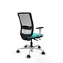 PIQUERAS Y CRESPO Silla de oficina Haches con mecanismo Sincro/Traslack Turquesa y Blanco
