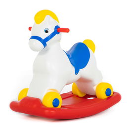 Polesie Pony Ruedas Y Balancin 53541, Juguete Mecedor de Plástico para Niños +12 Meses, 49.5 x 50 x 30 cm