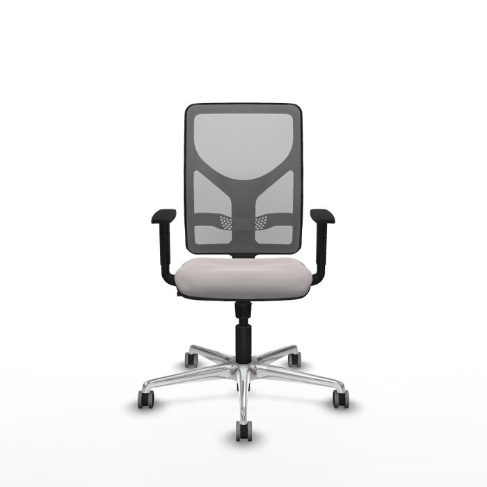 PIQUERAS Y CRESPO Silla de oficina Motilla con mecanismo Sincro, Blanco y Gris
