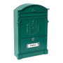 Arregui Residencia - Buzón Individual Exterior Mediano para A4, Aluminio y Acero, Verde, Apertura Puerta Vertical, Incluye Tarjetero y Tornillos, 26 x 9 x 42 cm