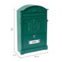 Arregui Residencia - Buzón Individual Exterior Mediano para A4, Aluminio y Acero, Verde, Apertura Puerta Vertical, Incluye Tarjetero y Tornillos, 26 x 9 x 42 cm