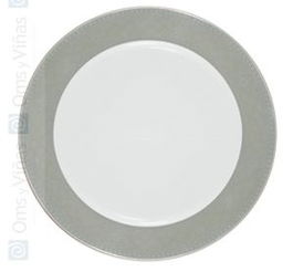 ESPIGA Plato Llano 31 cm, Gris, Vajilla, Colección Espiga, No apto lavavajillas, No apto microondas (Set de 6)