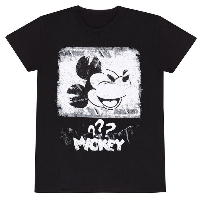 Camiseta de Manga Corta Unisex Mickey Mouse Poster Style Negro Camiseta de Manga Corta Unisex Mickey Mouse Poster Style Negro