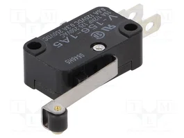 Aratas (Formerly Omron Components) Microconmutador SNAP ACTION SPDT V-156-1A5 con palanca con roldana