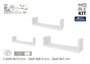 Moblekit Set de 3 Estantes Flotantes Blanco 42 cm, 34 cm, 26 cm
