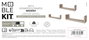 Moblekit Set de 3 Estantes Flotantes Blanco 42 cm, 34 cm, 26 cm