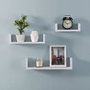 Moblekit Set de 3 Estantes Flotantes Blanco 42 cm, 34 cm, 26 cm