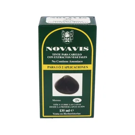 NOVAVIS Tinte para Cabello 2N Moreno con Extractos Vegetales, Cubre Canas, Libre de Amoniaco, Incluye Revelador y Muestra de Crema Reestructurante o Champú, 135 ml