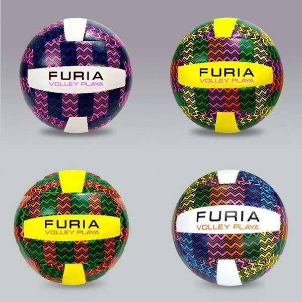 Balón volley playa furia 230mm, tacto suave - modelos surtidos