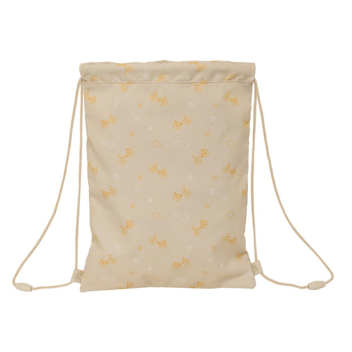 Bolsa Mochila con Cuerdas Safta Osito Beige 26 x 34 x 1 cm