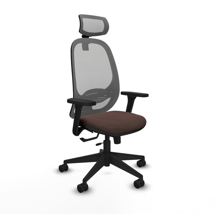 PIQUERAS Y CRESPO Silla de oficina Cilanco con mecanismo Sincro/Traslack Marrón y Gris PIQUERAS Y CRESPO Silla de oficina Cilanco con mecanismo Sincro/Traslack Marrón y Gris