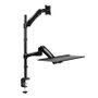 LogiLink Soporte de Escritorio para Monitor Tipo Estación de Trabajo Sentado-de Pie 13-27 pulgadas