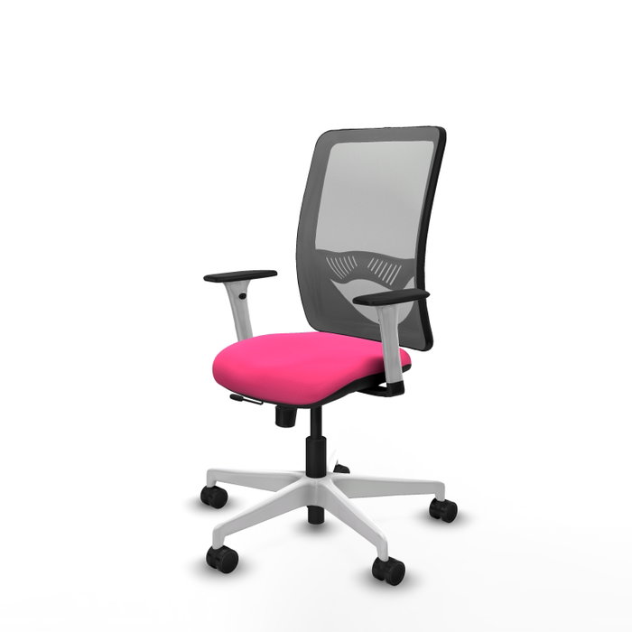 PIQUERAS Y CRESPO Silla de oficina Zulema Rosa con Malla Gris
