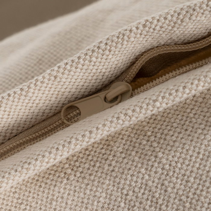 Sofá 3 Plazas Crema Tejido-Madera 200 X 95 X 85 cm Sofá 3 Plazas Crema Tejido-Madera 200 X 95 X 85 cm