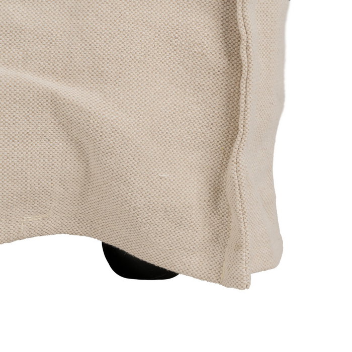 Sofá 3 Plazas Crema Tejido-Madera 200 X 95 X 85 cm Sofá 3 Plazas Crema Tejido-Madera 200 X 95 X 85 cm