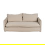 Sofá 3 Plazas Crema Tejido-Madera 200 X 95 X 85 cm