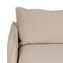 Sofá 3 Plazas Crema Tejido-Madera 200 X 95 X 85 cm