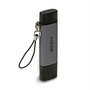 Lindy Lector de Tarjetas USB 3.2 Tipo C y A Compatible con SD y Micro SD