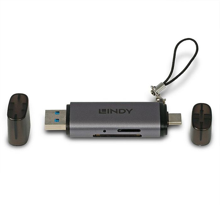 Lindy Lector de Tarjetas USB 3.2 Tipo C y A Compatible con SD y Micro SD Lindy Lector de Tarjetas USB 3.2 Tipo C y A Compatible con SD y Micro SD