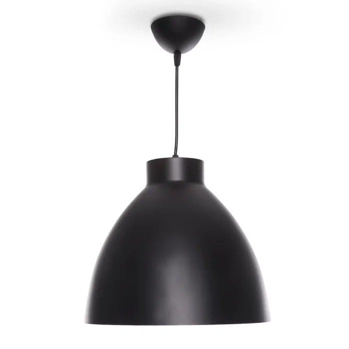 Lámpara Colgante Adelyn SKD-P004-W, Diseño Industrial en Metal/PVC, Casquillo E27, Disponible en Blanco o Negro para Hogar y Oficina