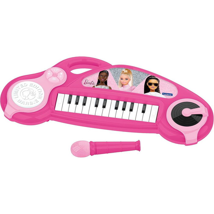 Lexibook Barbie Piano Electrónico Infantil con Efectos de Luz y Micrófono