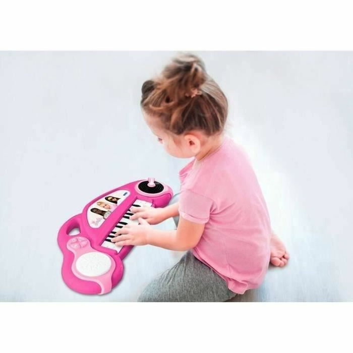 Lexibook Barbie Piano Electrónico Infantil con Efectos de Luz y Micrófono