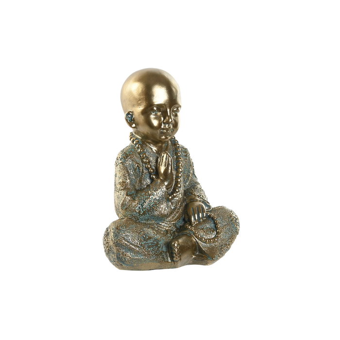 DKD Home Decor Figura de Monje en Resina con Acabado Envejecido Dorado DKD Home Decor Figura de Monje en Resina con Acabado Envejecido Dorado