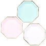 Party Time Juego De 6 Platos Desechable Party Time 18 cm Hexagonal Colores Surtidos