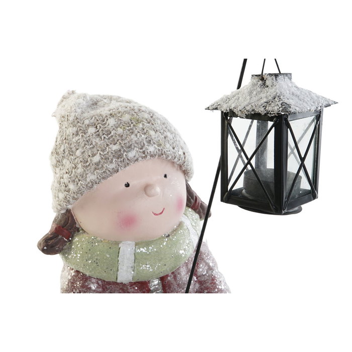 DKD Home Decor Figura de Farolillo en Fibra de Vidrio, Surtido de 2 Unidades Multicolor