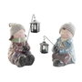 DKD Home Decor Figura de Farolillo en Fibra de Vidrio, Surtido de 2 Unidades Multicolor