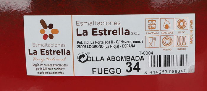 La Estrella Olla Abombada con Tapa 34 cm - 20 L (2 Unidades)