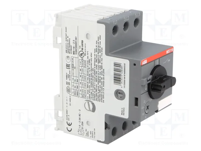ABB MS116-2.5 Interruptor motorizado 0,75kW 208÷690VAC