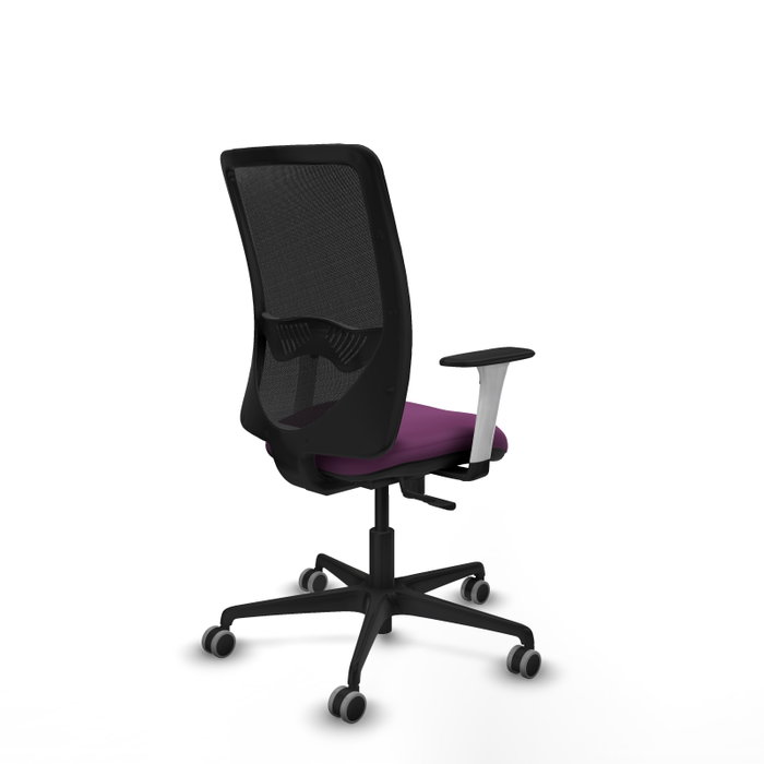 PIQUERAS Y CRESPO Silla de oficina Zulema con mecanismo Sincro, Morado y Negro