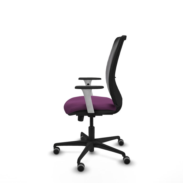 PIQUERAS Y CRESPO Silla de oficina Zulema con mecanismo Sincro, Morado y Negro