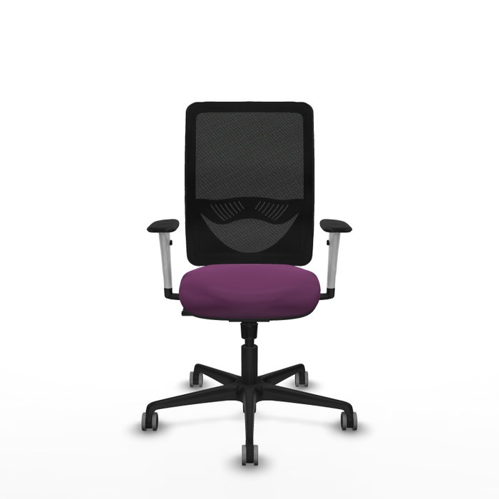 PIQUERAS Y CRESPO Silla de oficina Zulema con mecanismo Sincro, Morado y Negro