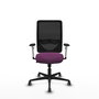 PIQUERAS Y CRESPO Silla de oficina Zulema con mecanismo Sincro, Morado y Negro