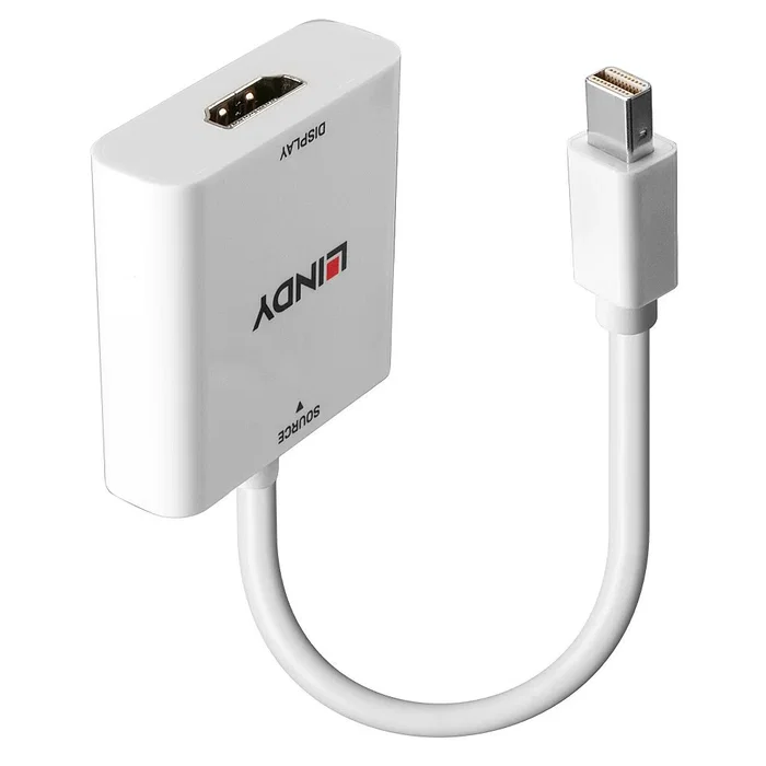 Lindy Cable Adaptador Mini DisplayPort a HDMI 38319, Convierte Señal Digital para Monitor, Proyector o TV