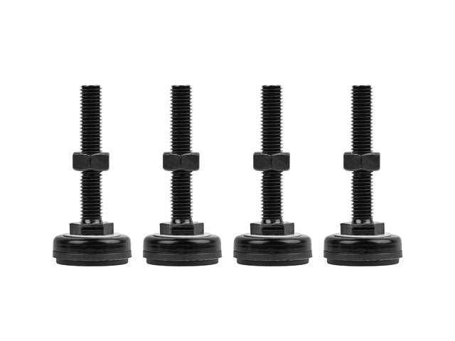 Lanberg M10 Pie para Armario Rack, Negro RAL9004, ABS y Metal, Carga 60 kg, 78 mm Altura