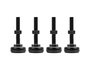 Lanberg M10 Pie para Armario Rack, Negro RAL9004, ABS y Metal, Carga 60 kg, 78 mm Altura