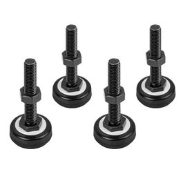 Lanberg M10 Pie para Armario Rack, Negro RAL9004, ABS y Metal, Carga 60 kg, 78 mm Altura