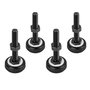 Lanberg M10 Pie para Armario Rack, Negro RAL9004, ABS y Metal, Carga 60 kg, 78 mm Altura