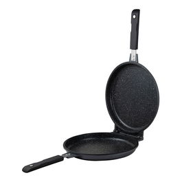 San Ignacio Sartén Doble Ø26 cm Aluminio Forjado Inducción Antiadherente Negro Gris Ø26 x 6 cm