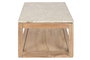 DKD Home Decor Mesa Centro Madera Reciclada Mármol Natural Beige 120x60x40 cm